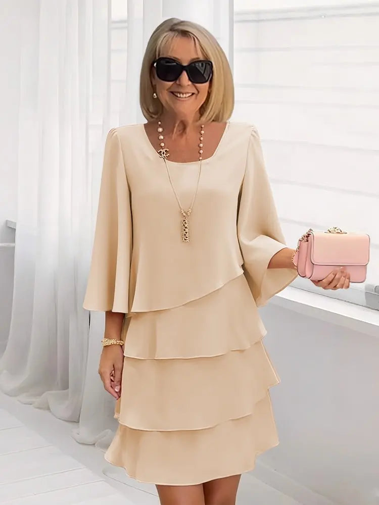 Élise – Elegantes, fließendes Kleid mit Volants