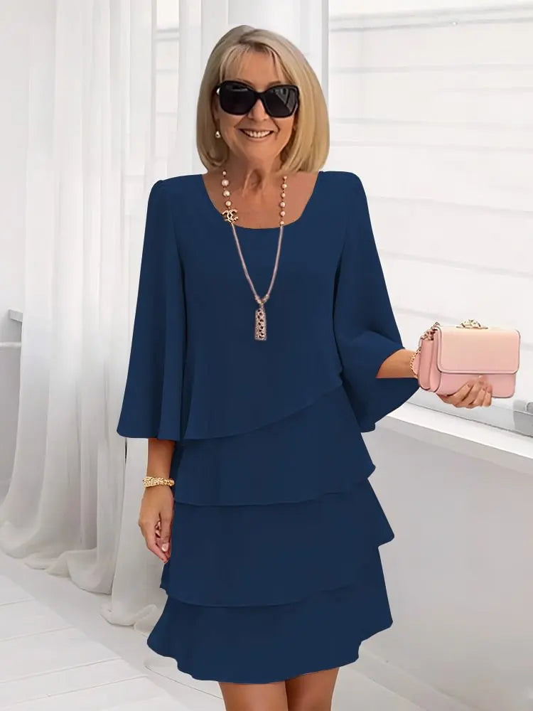 Élise – Elegantes, fließendes Kleid mit Volants