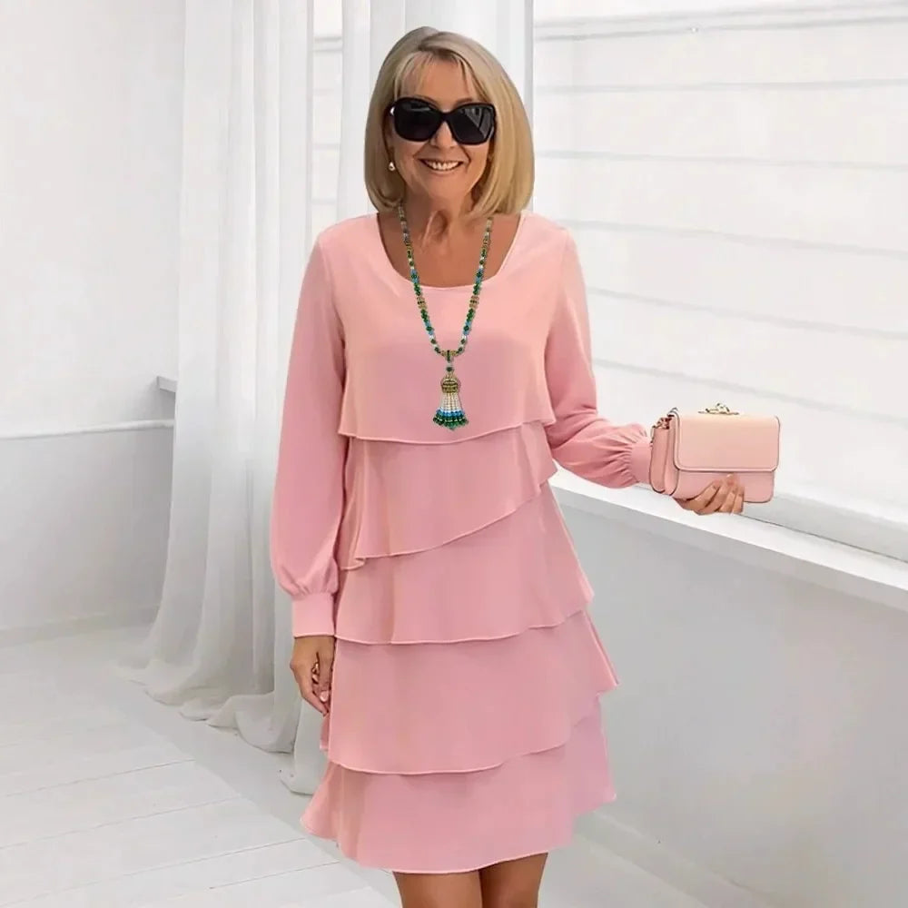 Madeleine – Elegantes fließendes Kleid mit Volants