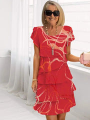 Geneviève – Elegantes, fließendes Kleid mit Rüschen