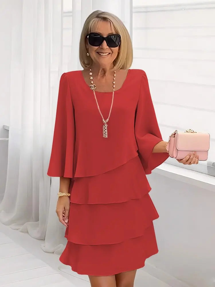 Élise – Elegantes, fließendes Kleid mit Volants