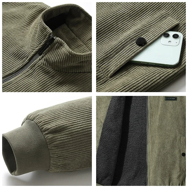 Urs | Cordjacke mit Fleecefutter