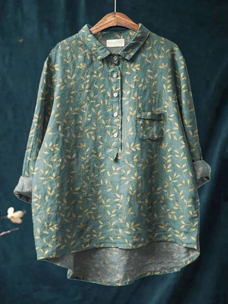 Lina | Lebhaftes Blumenstickerei Shirt