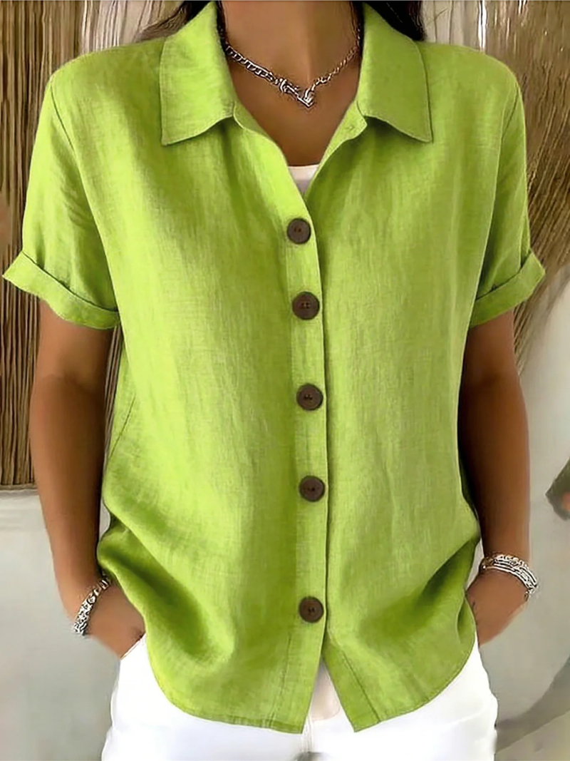 ZARA KNOPF-DETAIL BLUSE