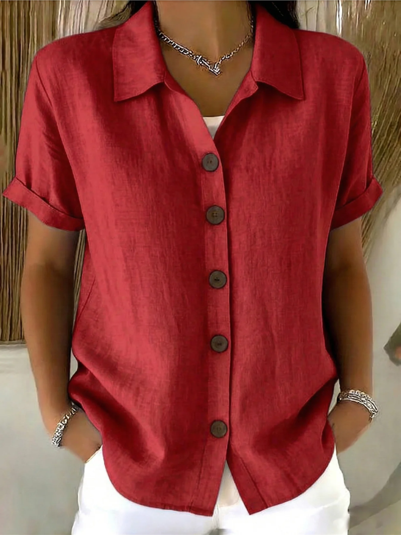 ZARA KNOPF-DETAIL BLUSE