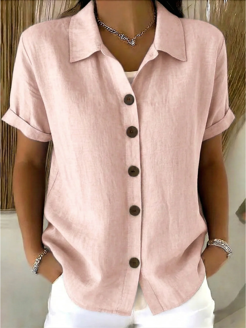 ZARA KNOPF-DETAIL BLUSE
