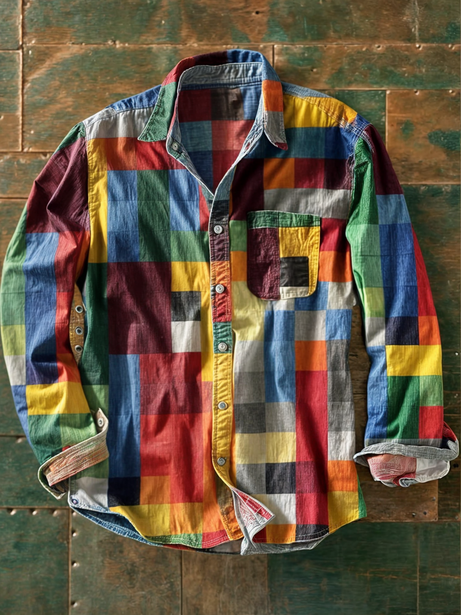 Sietse™ | Premium Patchwork Hemd – Einzigartiger Stil & Bequeme Passform.