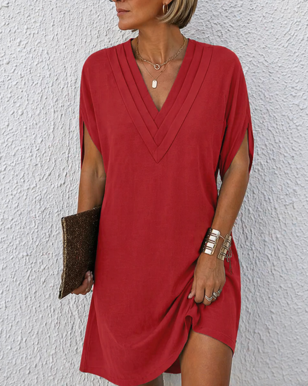 Heike | Kleid mit V-Ausschnitt