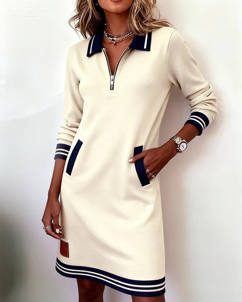 JULI | KLEID MIT LANGEN ÄRMELN