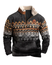 Vintage Pullover mit Reißverschluss