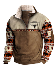 Vintage Pullover mit Reißverschluss