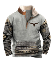 Vintage Pullover mit Reißverschluss